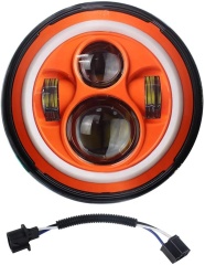 DOT 7 inch Orange Halo Kuwala Kuwala kwa Orange Halo Kuwala kwa Jeep Wrangler JK 1997-2007