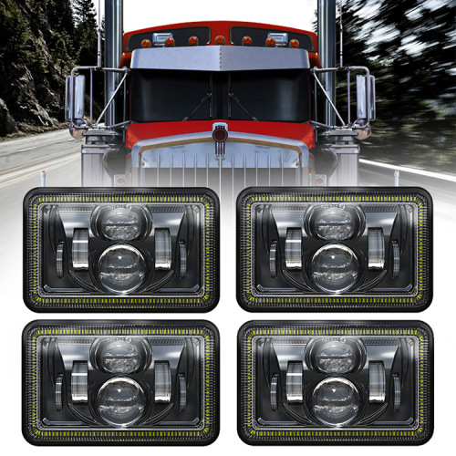4x6 Halo Headlights Kenworth T800 Led Headlights for T800 Kenworth T800 Replacement Headlights Projector