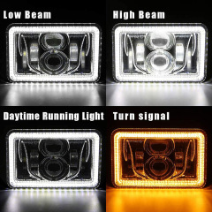 4x6 Halo Headlights Kenworth T800 Led Headlights for T800 Kenworth T800 Replacement Headlight Projector