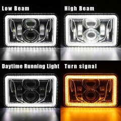 4x6 Halo Headlights Kenworth T800 LED განათება T800 Kenworth T800 Replacement Headlights Projector