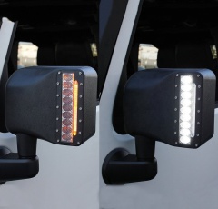 Jeep JK огледало за обратно виждане led светлини Jeep Wrangler замяна на огледало за обратно виждане осветление