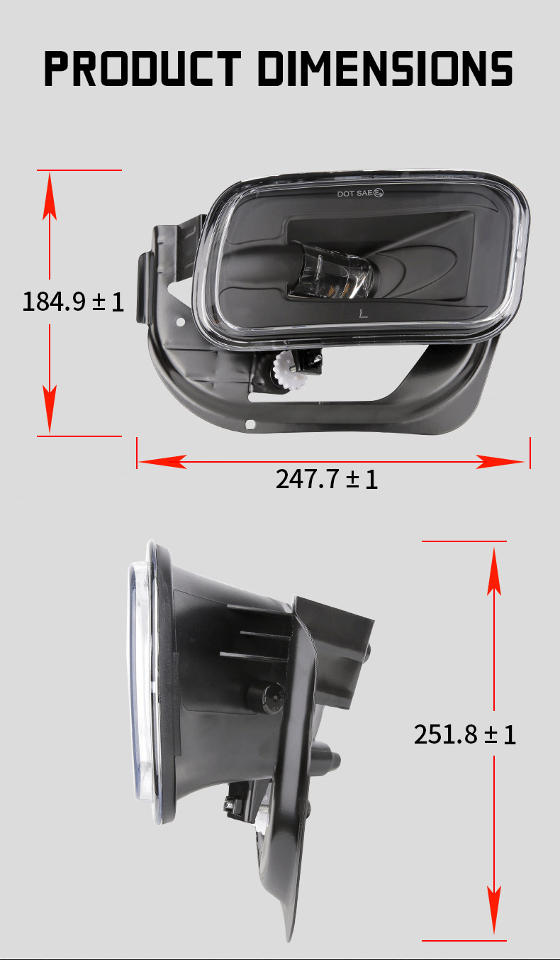 Dodge Ram 1500 2500 3500 Led Fog Faróis Demension