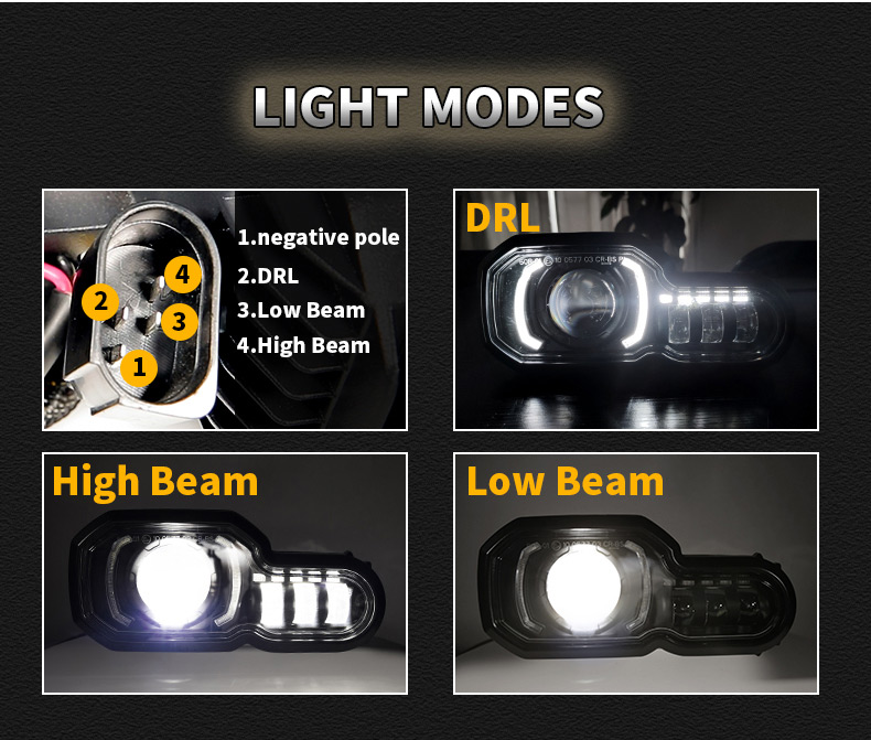 BMW F700GS led strålkastare/BMW F650GS led strålkastare Light Beams