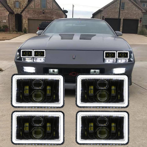 1982-1992 Third Gen Camaro Led Headlights 4x6 inch Third Gen Camaro Halo Headlights