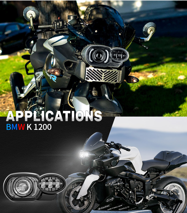 Применение светодиодной фары BMW K1200R K1300R