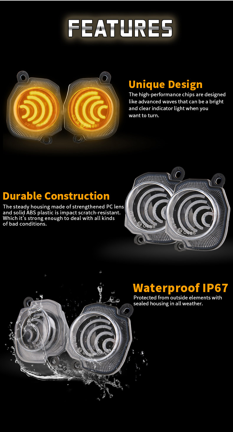 Caractéristiques des clignotants avant Suzuki Jimny Led