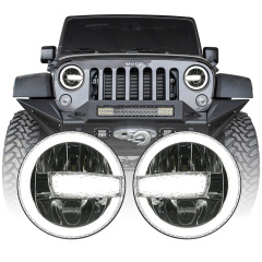 2007-2017 Jeep Wrangler JK Led Headlights Conversion Jeep JKU Led Headlights with White DRL