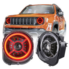 2015-2021 Jeep Renegade Halo المصابيح الأمامية اللون تغيير RGB هالو أضواء لسيارة Jeep Renegade