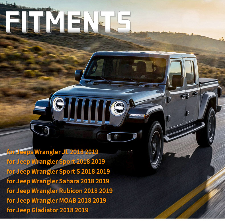 Fitments of Jeep Wrangler MOAB dipingpin headlights