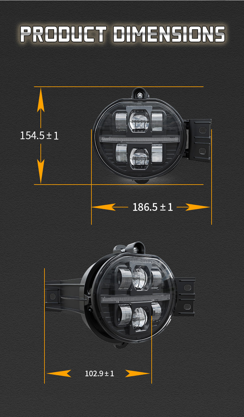 Dodge Durango Fog Light Assembly Replacement Size