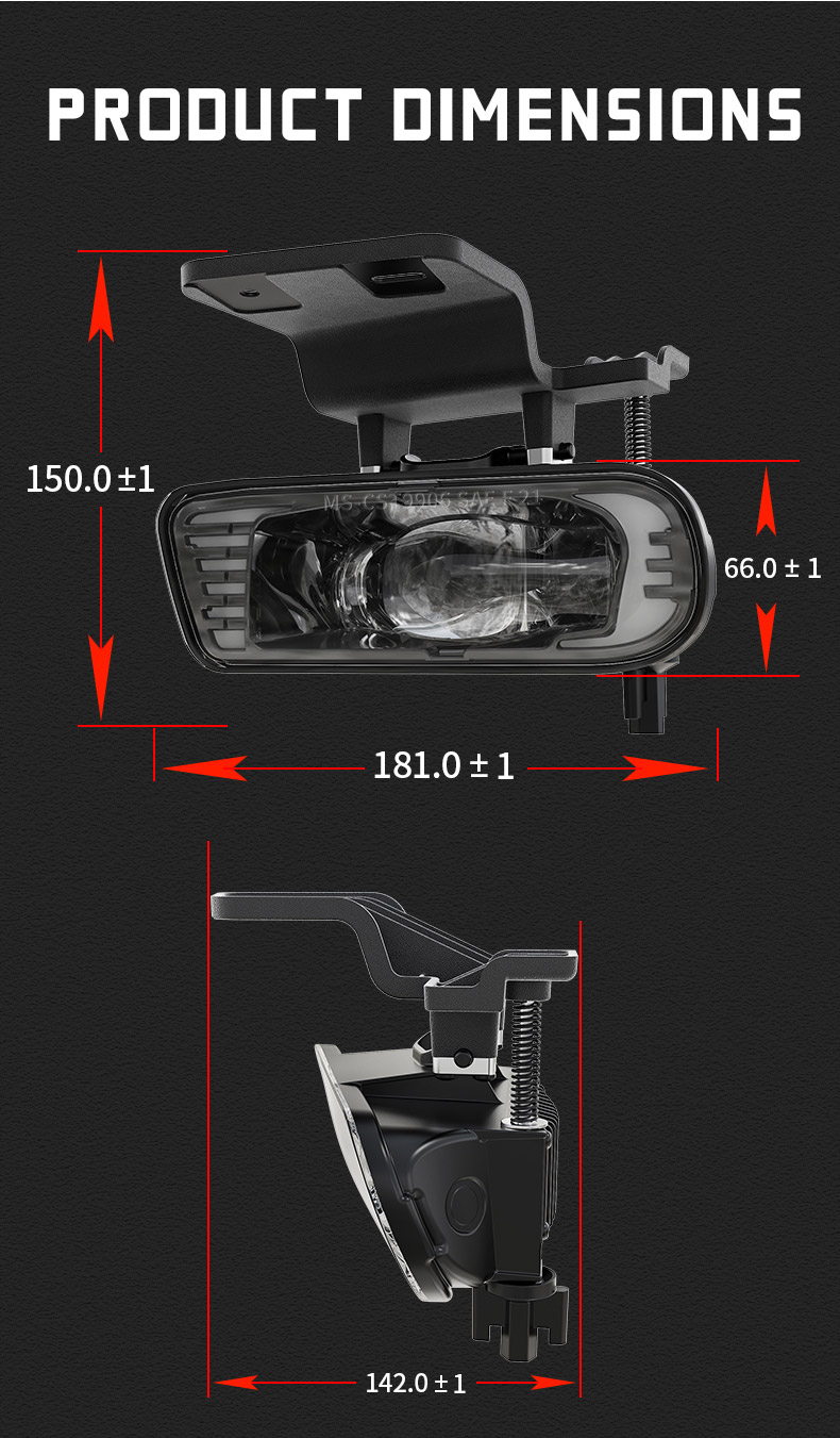 Chevy Silverado 1500 Fog Light Kit Dimensioun