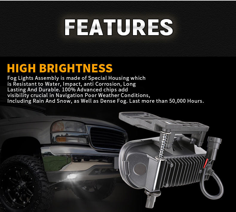 High Brightness GMC Yukon Fog Light Assembly Replacement