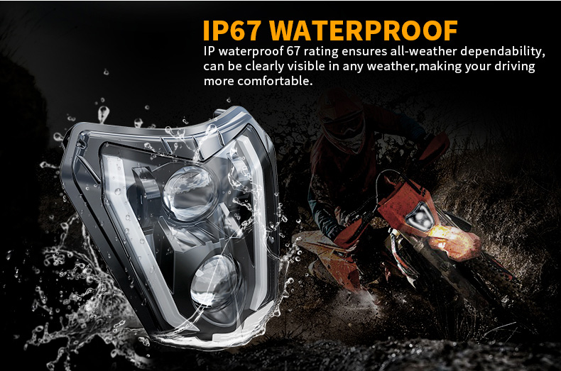 IP67 ūdensizturīgs KTM EXC LED priekšējais lukturis