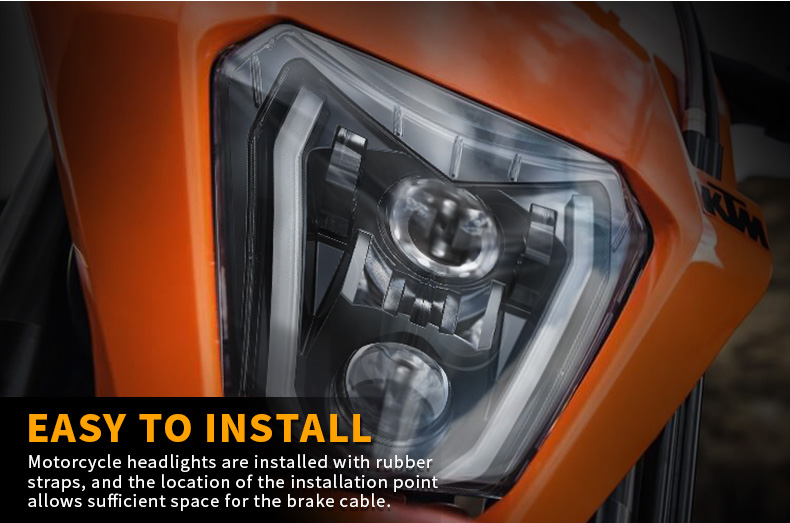 Pemasangan Mudah Lampu Depan LED KTM EXC