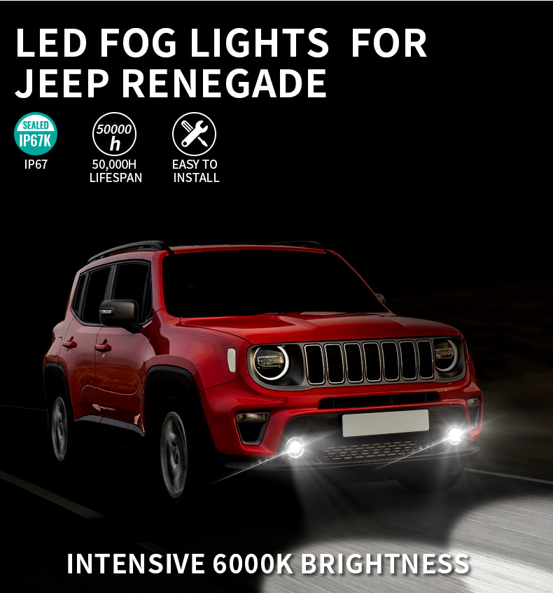 Certificati di sostituzione fendinebbia Jeep Renegade 2015-2018