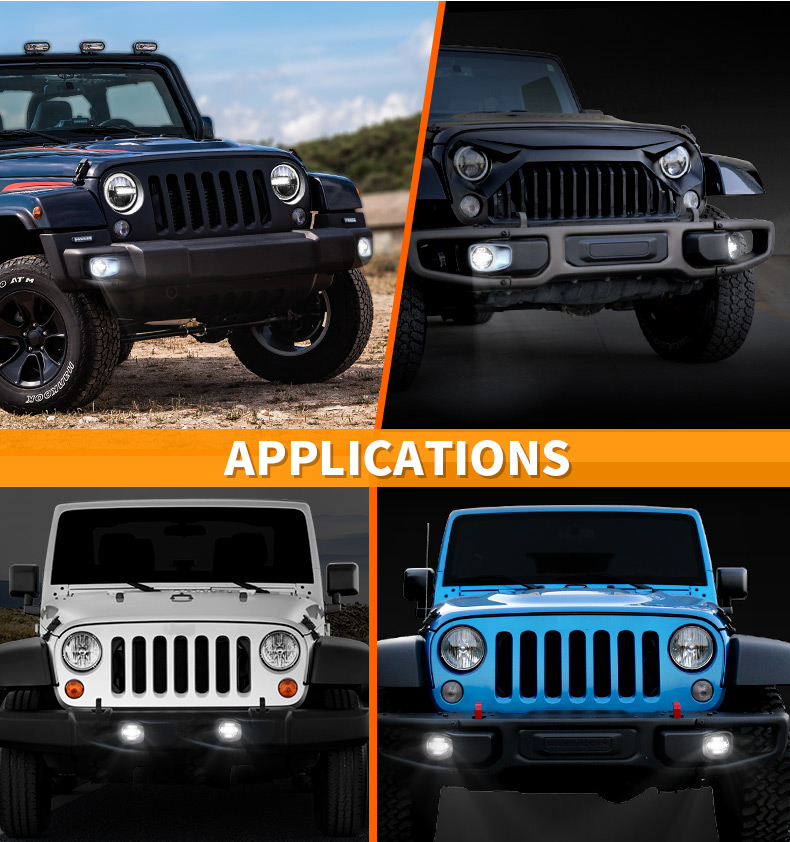 Jeep JK Led Fog Lights Application