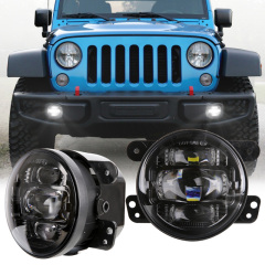 Wysoka jasność 2007-2017 Jeep JK Led światła przeciwmgielne OEM 4 cale Jeep Wrangler JK wymiana światła przeciwmgielnego