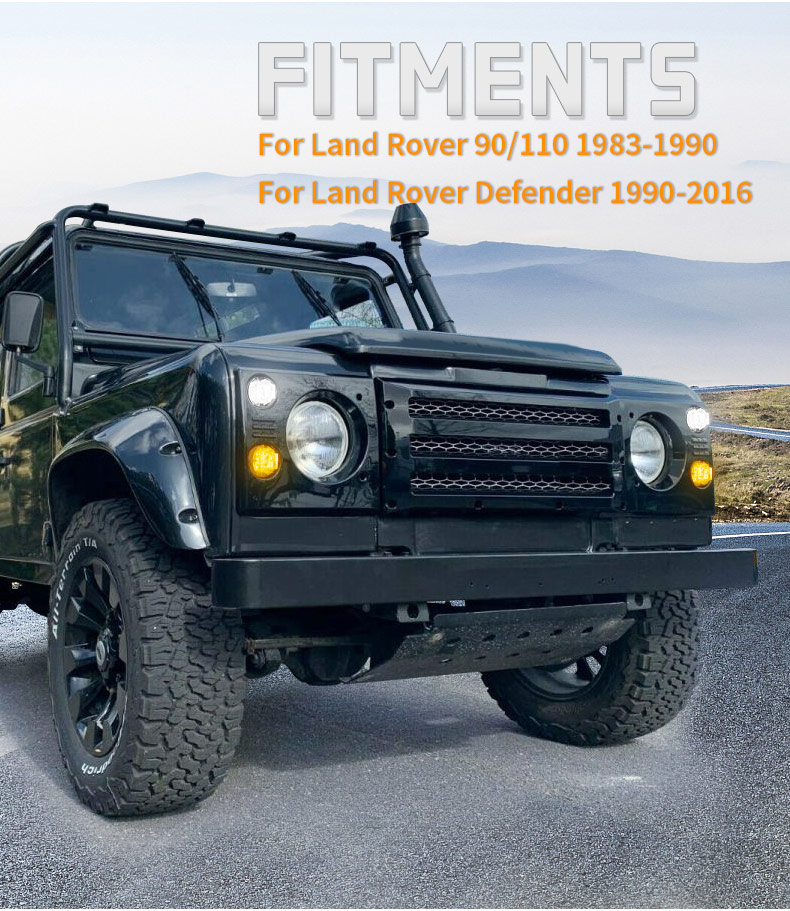Instalação de luzes indicadoras Land Rover Defender 1990-2016