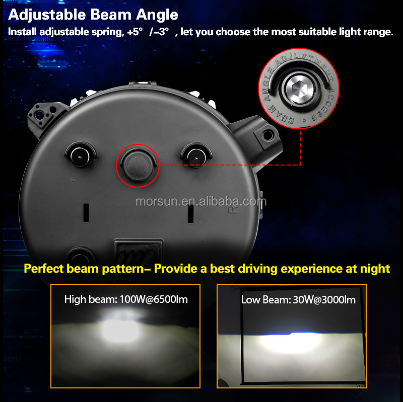 ការប្តូរពណ៌ Jeep JL RGB Halo Headlights Beam Angle