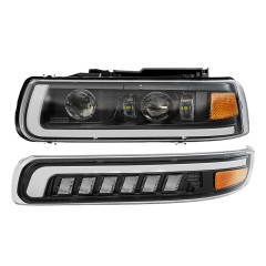 1999 2000 2001 2002 Chevy Silverado 1500 LED Headlights Assembly 2500 1500HD 2500HD Suburban Tahoe Upgrade