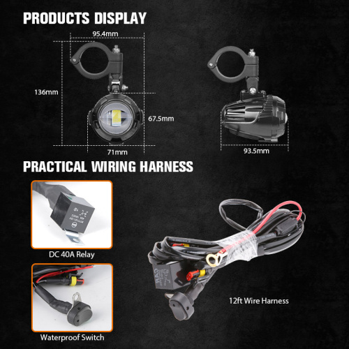 Led Lights for Motorcycle Engine Guard Mounted Driving Lights Kit for BMW R1200GS F850GS