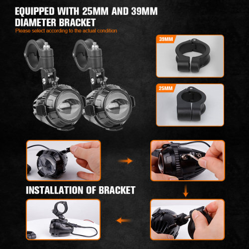 Led Lights for Motorcycle Engine Guard Mounted Driving Lights Kit for