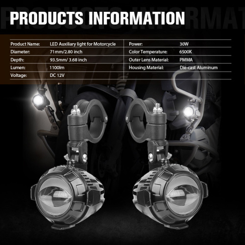 Led Lights for Motorcycle Engine Guard Mounted Driving Lights Kit for