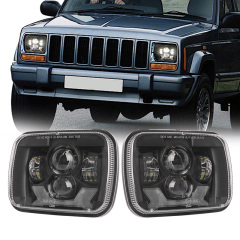 5x7 Led Projector Headlights 1984-2001 Jeep Cherokee XJ Led Headlights with High Low Beam DRL Turn Signals