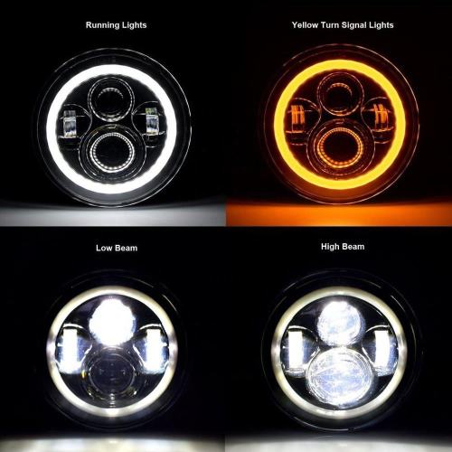 1997 - 2006 Jeep Wrangler TJ Led Headlights Jeep TJ Halo Headlights