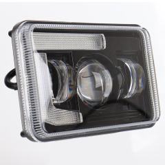 4x6 Led Headlights DOT disatujuan disegel Beam Projector Halo Lampu