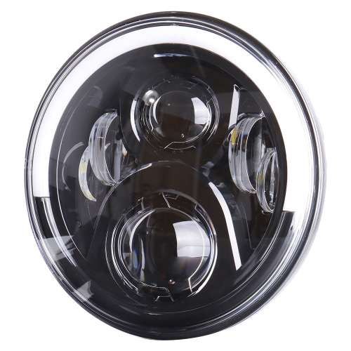 Special Design Half Halo White/Yellow 7 LED Headlight for Harley-Davidson/Royal Enfiled Headlight