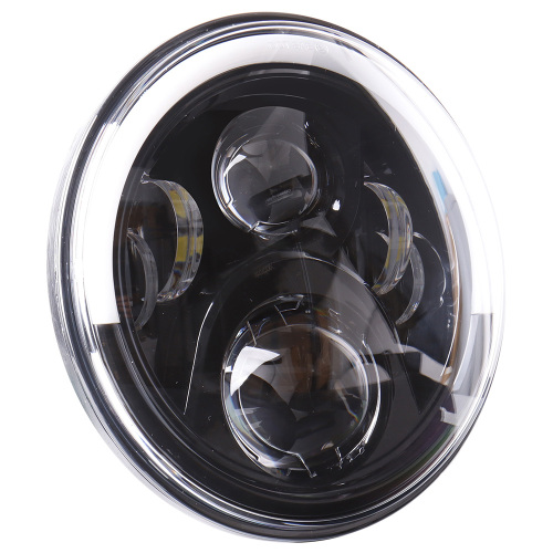 Special Design Half Halo White/Yellow 7 LED Headlight for Harley-Davidson/Royal Enfiled Headlight