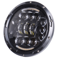 7'' round Jeep jk aftermarket headlights 2007-2018 na may mataas na low beam at drl