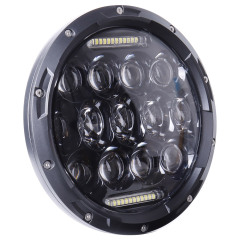 Special Design 7 Headlights with DRL for Hummer H1 H2 Black Chrom Option 7 Headlamp for Jeep Wrangler JK TJ for Harley