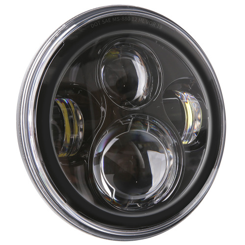 7 inch 45w hi lo beam Jeep jk aftermarket headlights chrome/black sealed beam headlamp