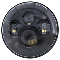 哈雷戴維森 7 英寸摩托車 LED 大燈 IP67 h4 汽車大燈黑色/鉻可選