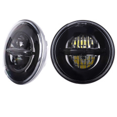 7 इंच 45w जीप रँग्लर JK LED हेडलाइट 07-16 प्रोजेक्टर लाइट हाय लो बीम ड्रायव्हिंग लॅम्प