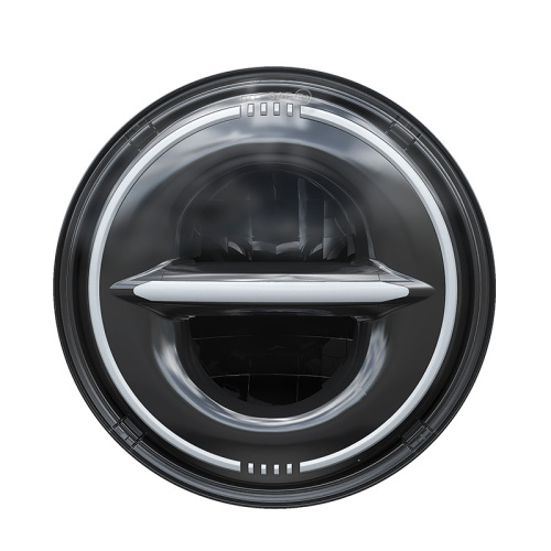 7" LED Headlights 45W High Low Beam LED H4 Halo Angel Eye DRL Amber Turn Signal for Jeep Wrangler JK Harley