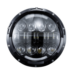 Untuk Jeep Wrangler Bagian 7 Lampu Depan Putih/Amber Halo Cincin Lampu untuk Road Glide Hi/Low Beam 7