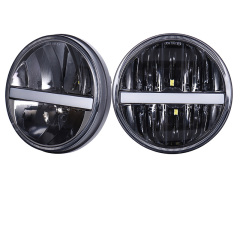 Morsun para sa Jeep Wrangler JK Accessories 7 Headlight H4 Bulb White/Yellow Turning Signal