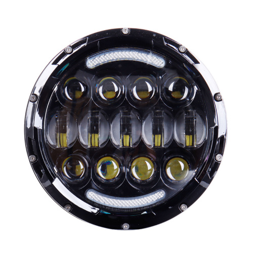 Morsun 7 Inch LED Round 105W Headlight DRL halo Ring Headlamp for Jeep Wrangler Car Motorcycle