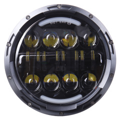 Para sa Jeep Wrangler Parts 7 headlights White/Amber Halo Ring Headlight para sa Road Glide Hi/Low Beam 7