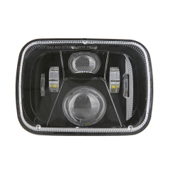 H6054 Led Headlight 5x7 Disegel Beam H5054 H6054 Led ngagantian Jeep xj Headlight Konversi Ngaronjatkeun