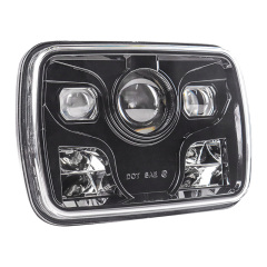 Lampu Depan LED Morsun 5x7 Square untuk Jeep Wrangler Cherokee XJ