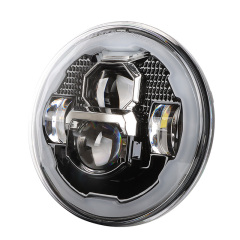 7 inch Round 2007-2017 Jeep Wrangler JK Led Halo Headlights yokhala ndi Amber Turn Signals