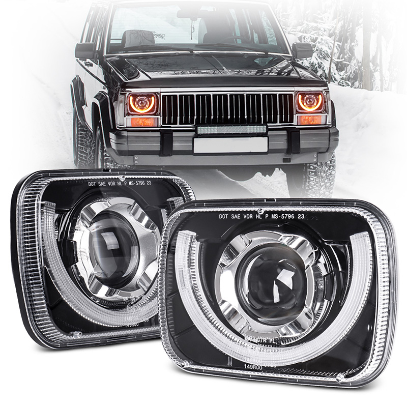 Angazia Jeep Wrangler Yako YJ kwa Taa za 5x7 za Projector