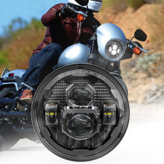 Dot Disetujui 2006-2024 Lampu Depan Harley Davidson Street Glide Lampu Depan Sepeda Motor Led 7 inci
