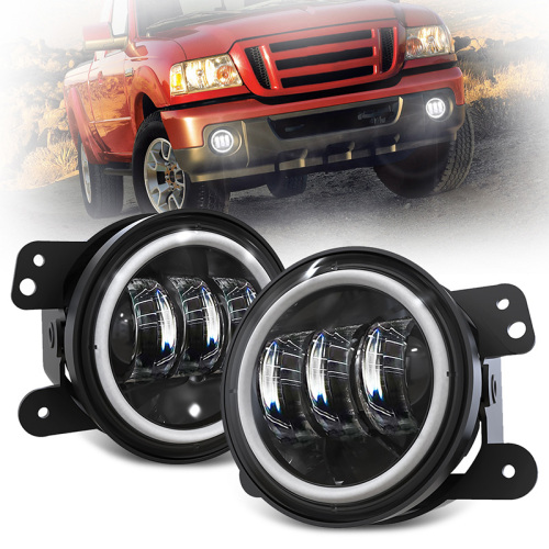 2007-2017 Jeep Wrangler JK Led Fog Lights with Halo DRL Turn Signals