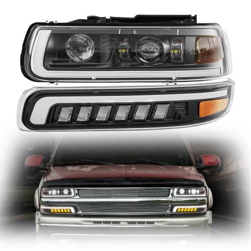 2000-2006 Chevy Tahoe Led Headlights Aftermarket Projector Headlight for 2001 2002 2003 2004 2005 Chevrolet Tahoe Z71 LS LT