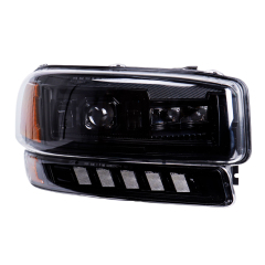 Limyè devan LED pou GMC Sierra 1500 2500HD 1999-2007 ak limyè devan GMC Yukon XL